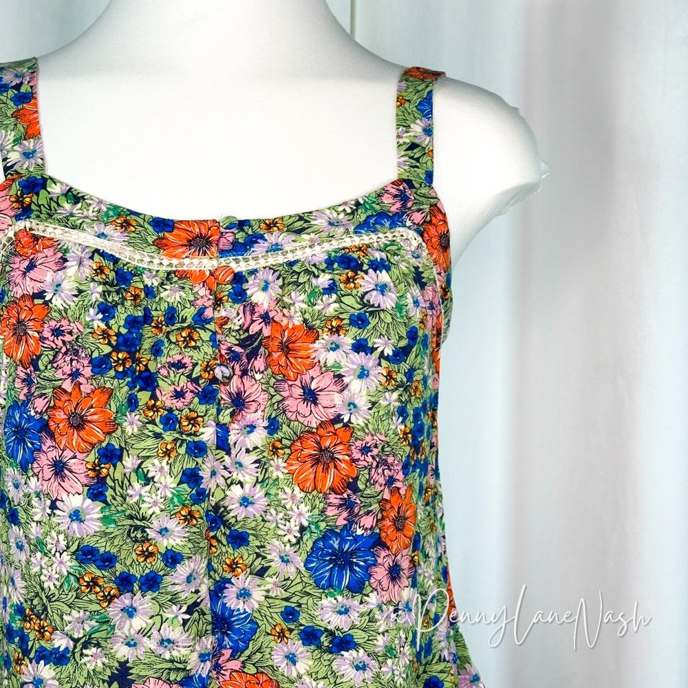 Anthropologie Abel The Label Floral Tiered Trapeze Dress - Picture 2 of 10